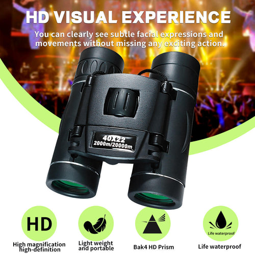 Tragbares HD Fernglas 10x25 – Kompakt Fernglas für Outdoor, Vogelbeobachtung, Reisen & Sport